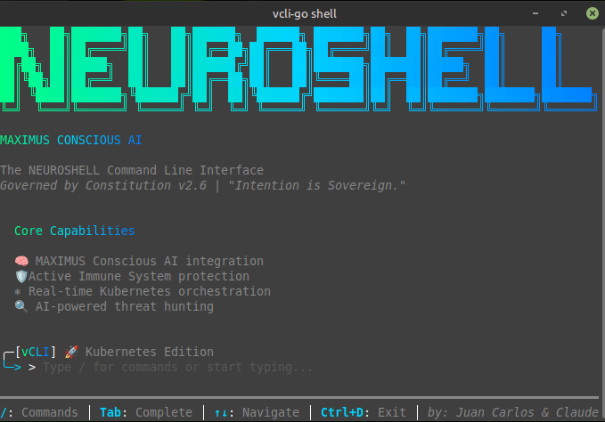 MAXIMUS AI - Neuroshell Command Interface